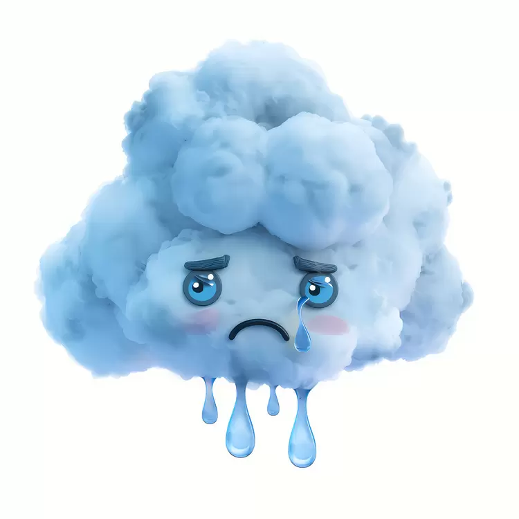 cartoon cloud face