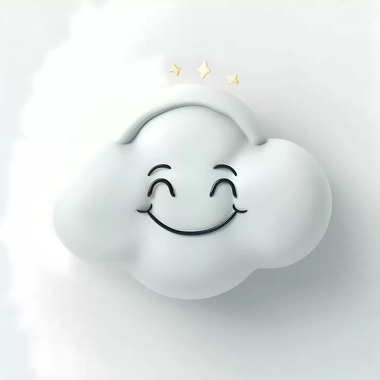 cartoon cloud face