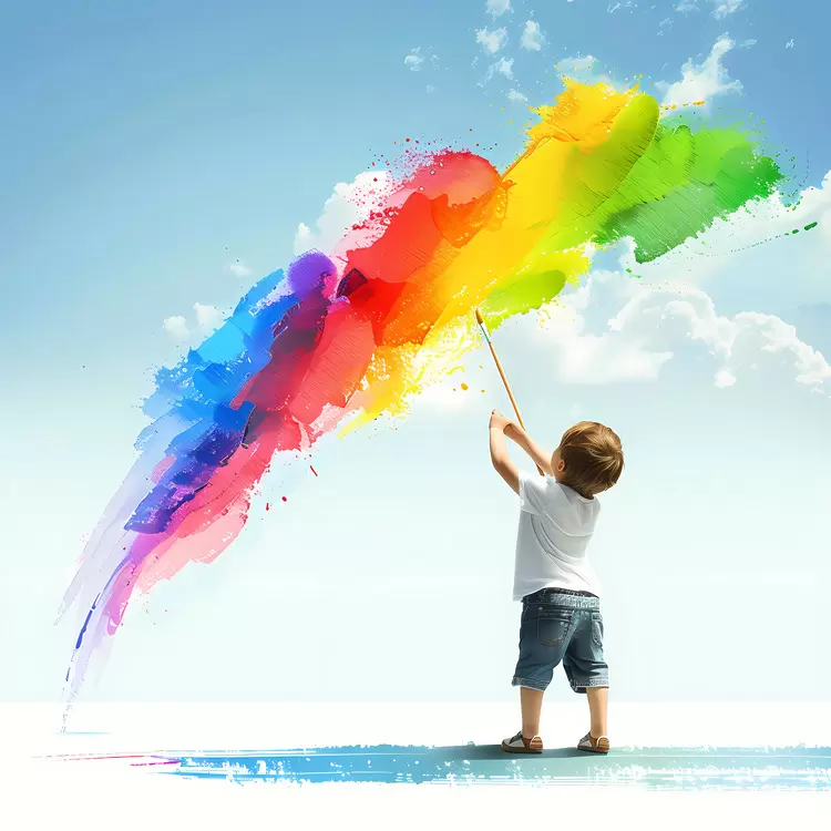 painting rainbow