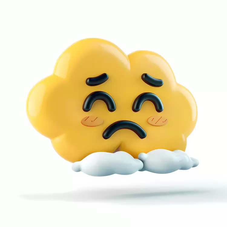 cartoon cloud face