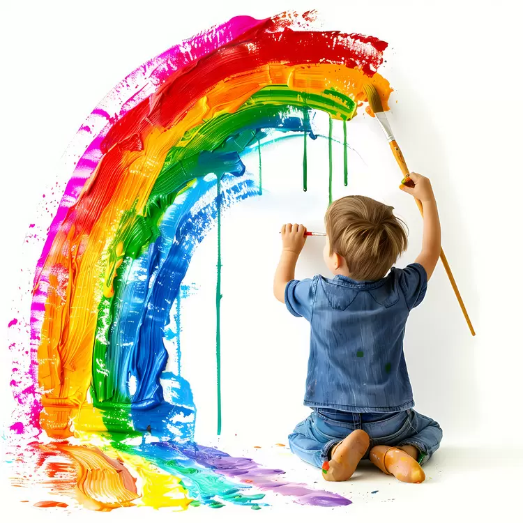 painting rainbow