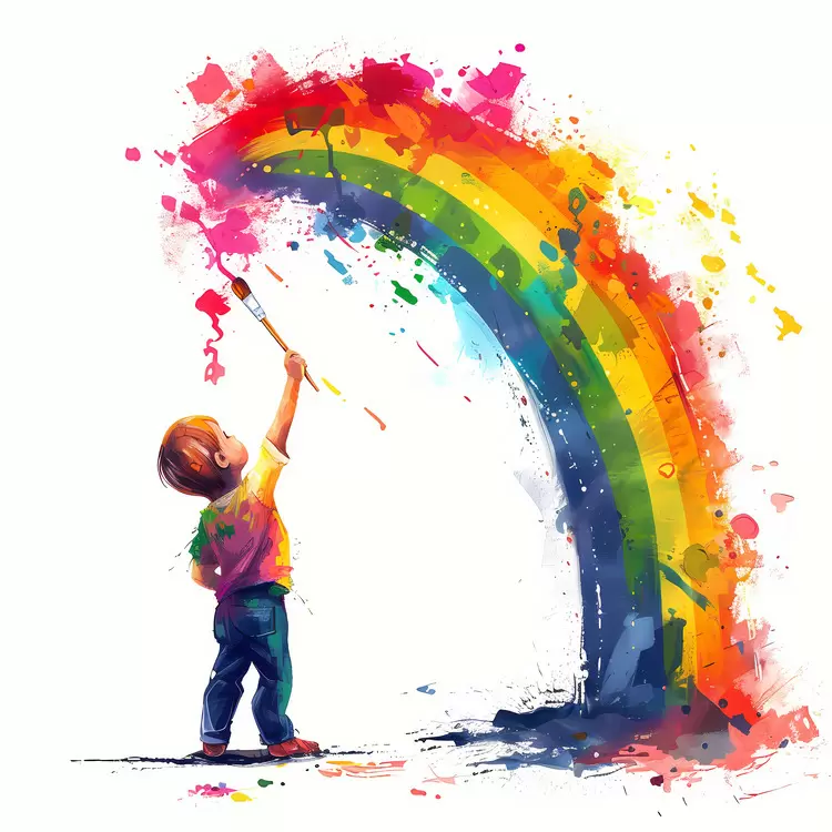 painting rainbow