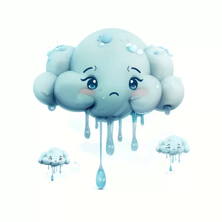 cartoon cloud face