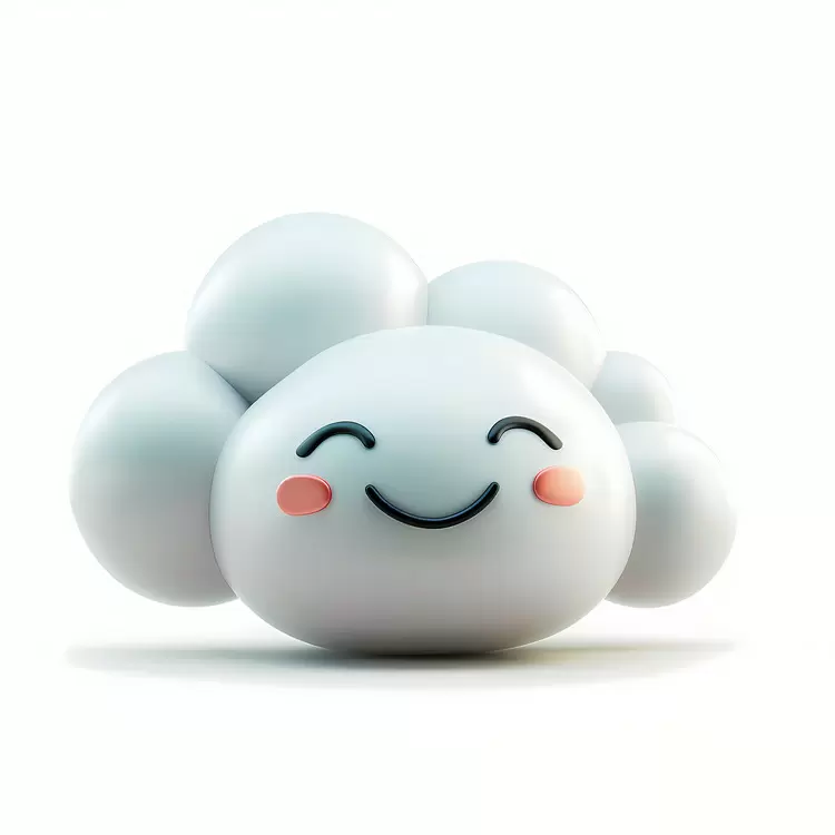 cartoon cloud face