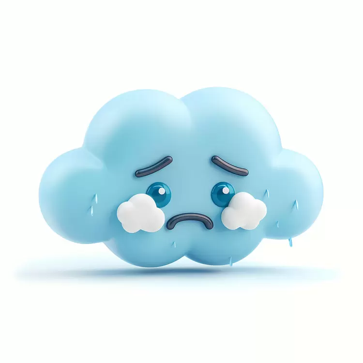 cartoon cloud face