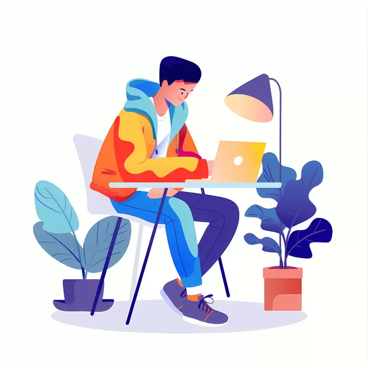 student studying