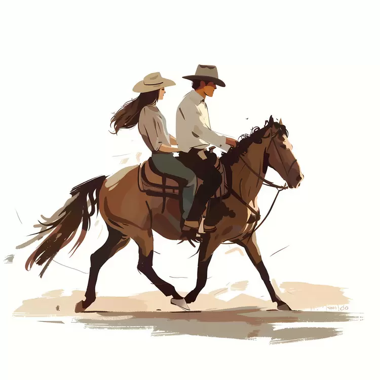 couple riding