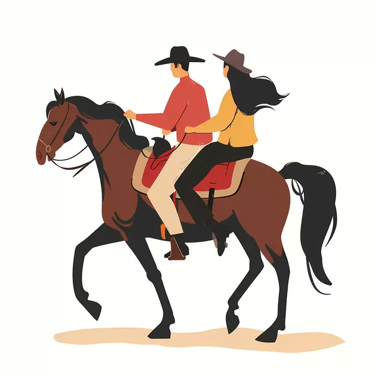 couple riding