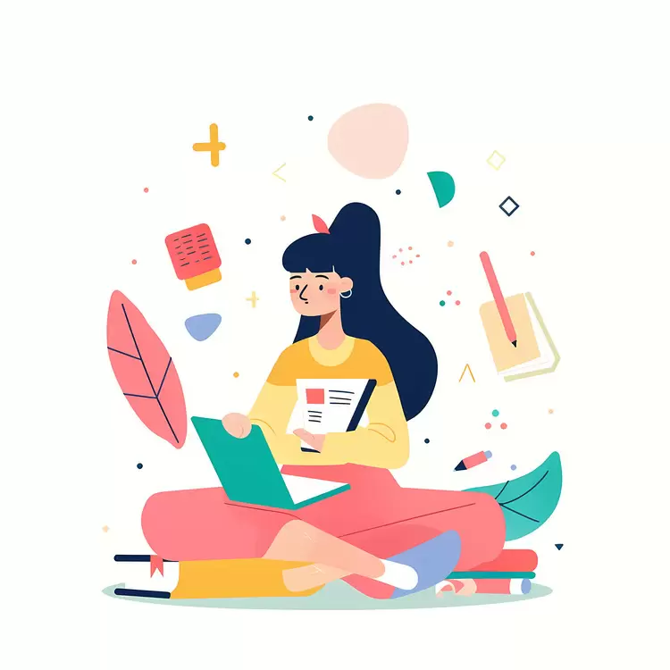 Girl doing homework