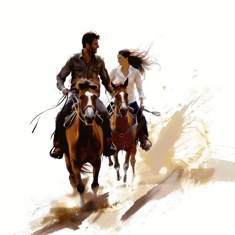 couple riding