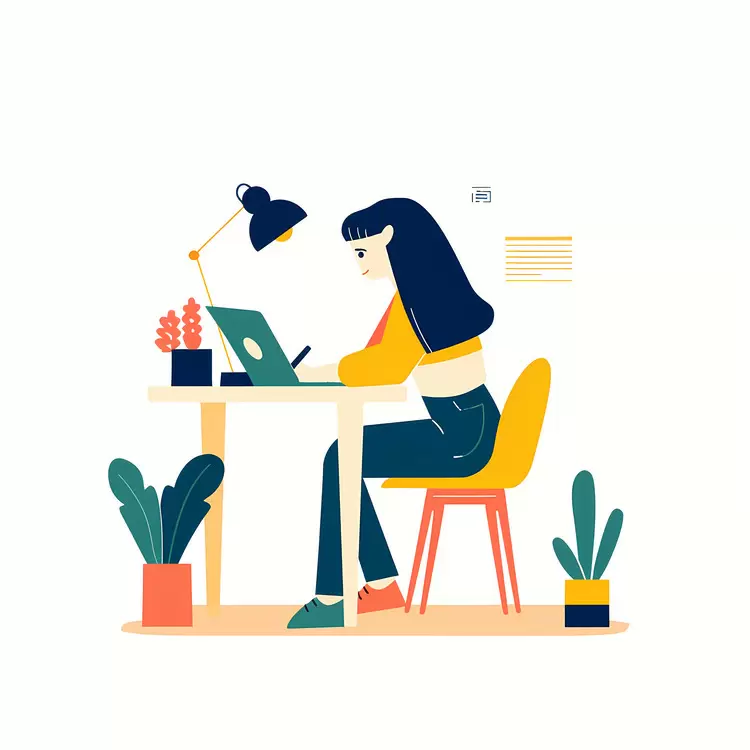 Girl doing homework