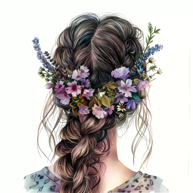 hair style flower