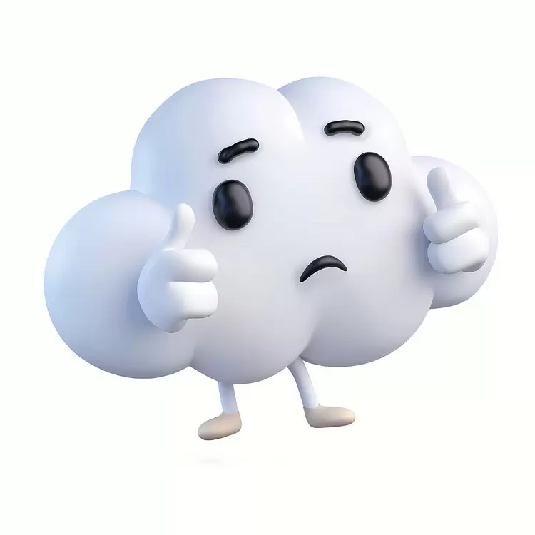 cartoon cloud face