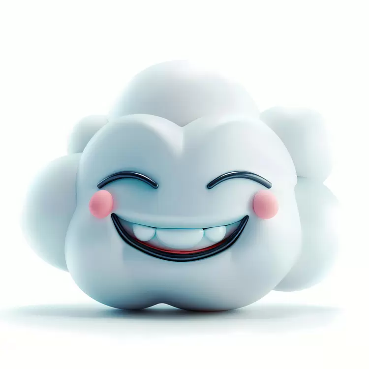 cartoon cloud face