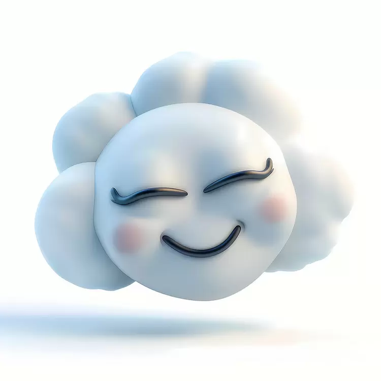 cartoon cloud face