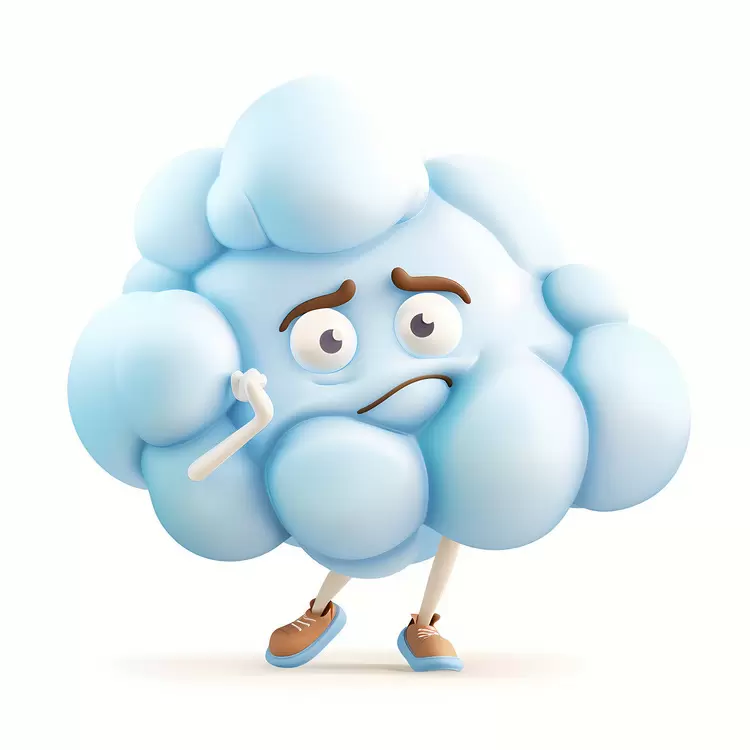 cartoon cloud face