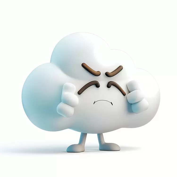 cartoon cloud face