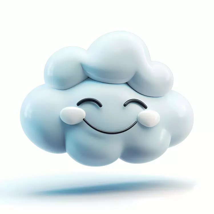 cartoon cloud face