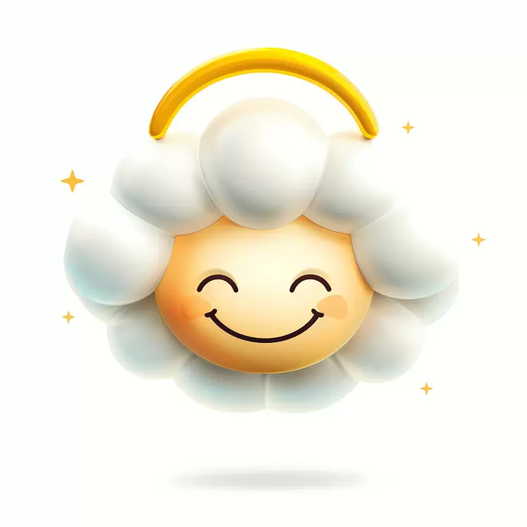 cartoon cloud face