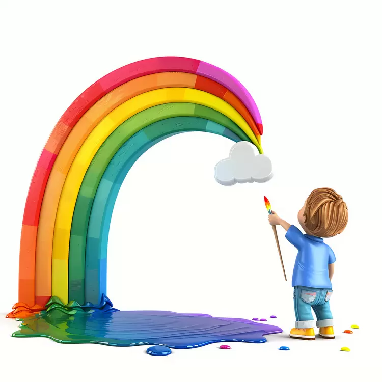 painting rainbow