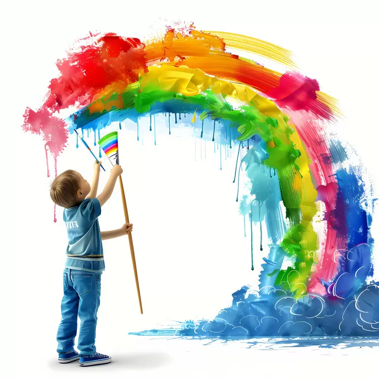 painting rainbow