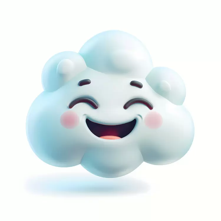 cartoon cloud face