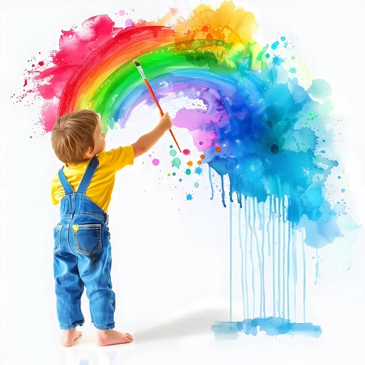 painting rainbow