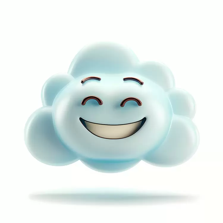 cartoon cloud face