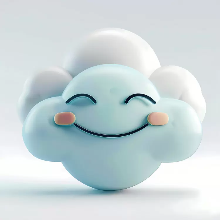 cartoon cloud face