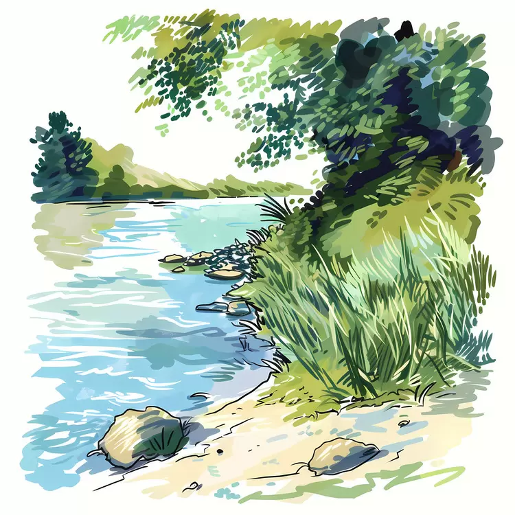 River shore