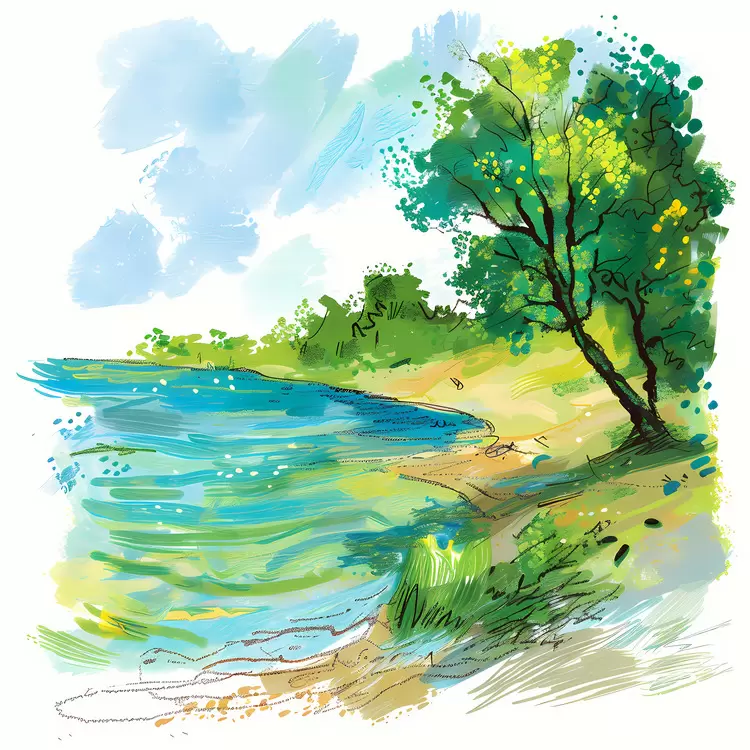 River shore