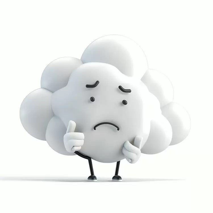 cartoon cloud face
