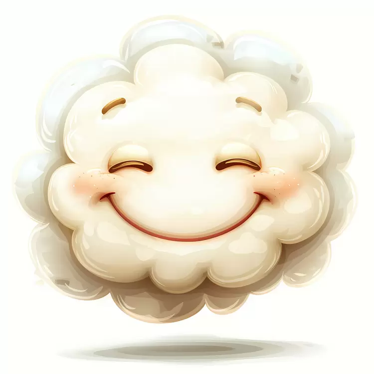 cartoon cloud face