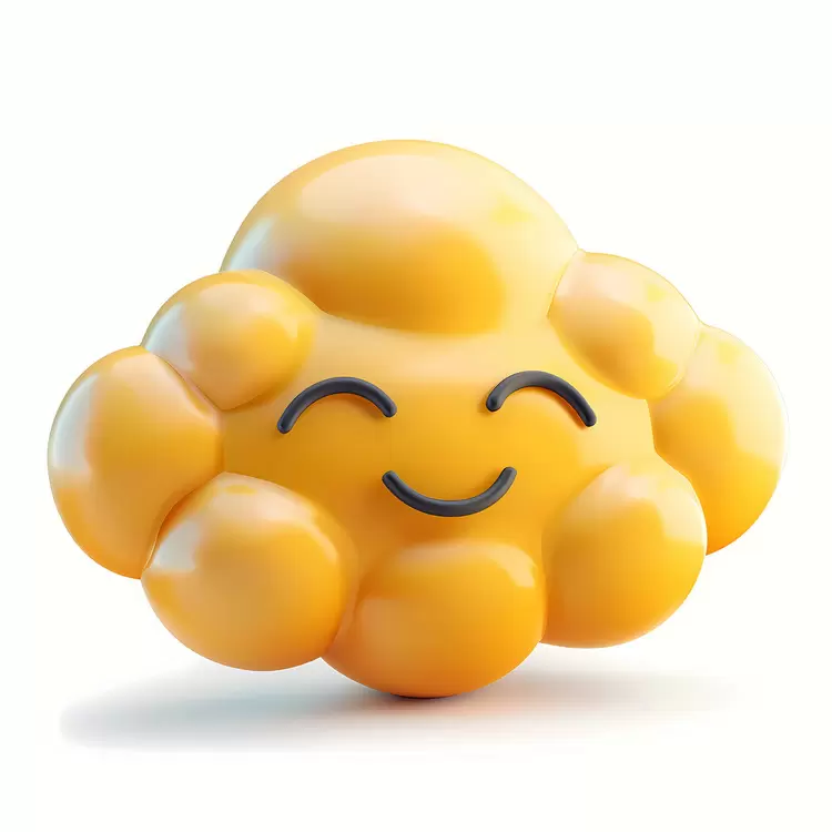 cartoon cloud face