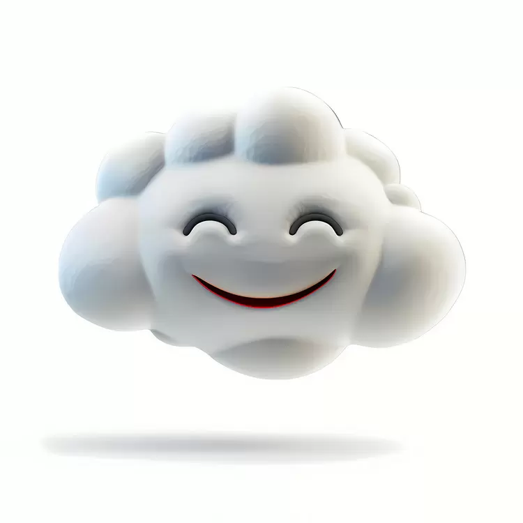 cartoon cloud face