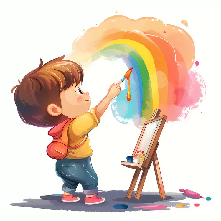 painting rainbow