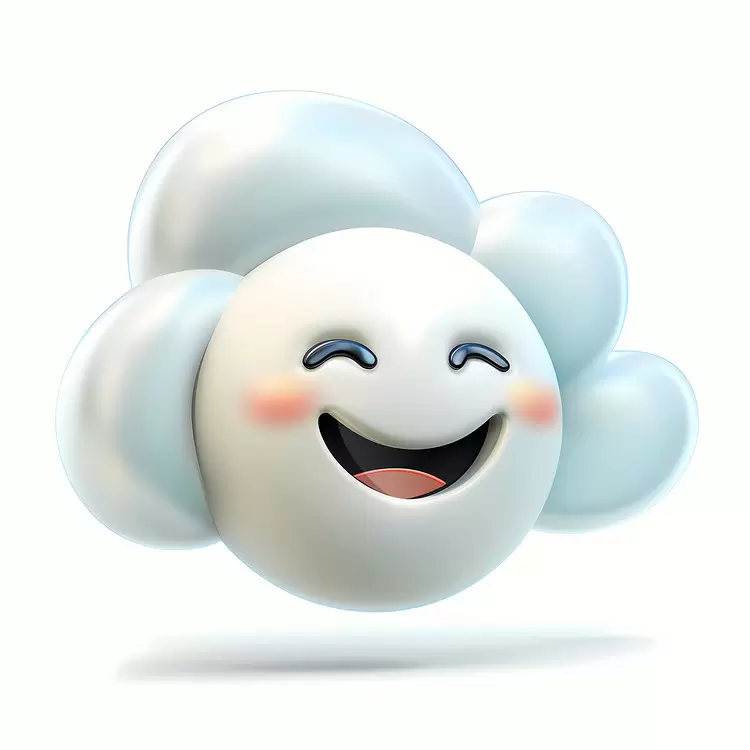 cartoon cloud face