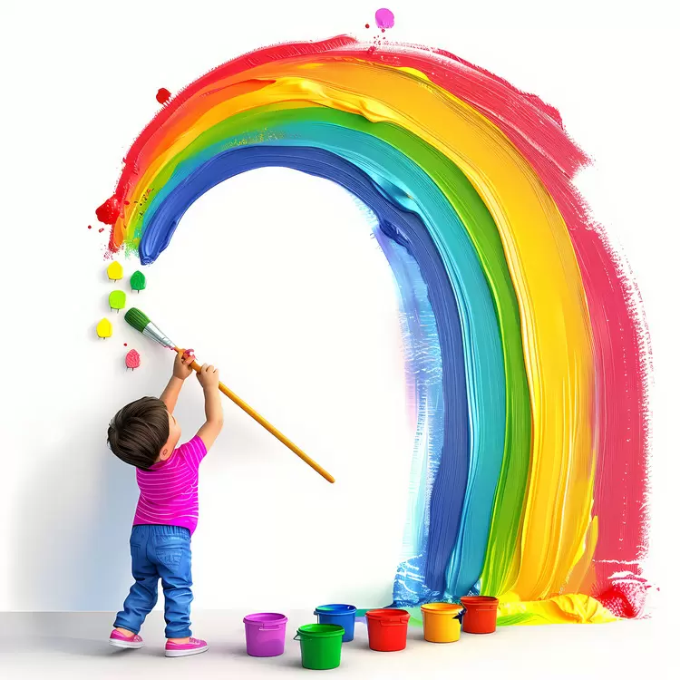 painting rainbow