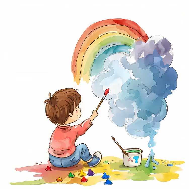 painting rainbow