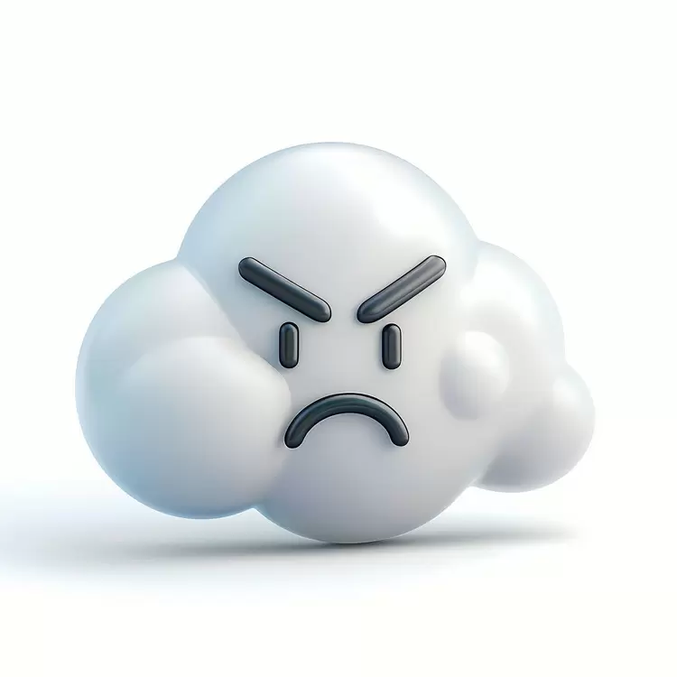 cartoon cloud face