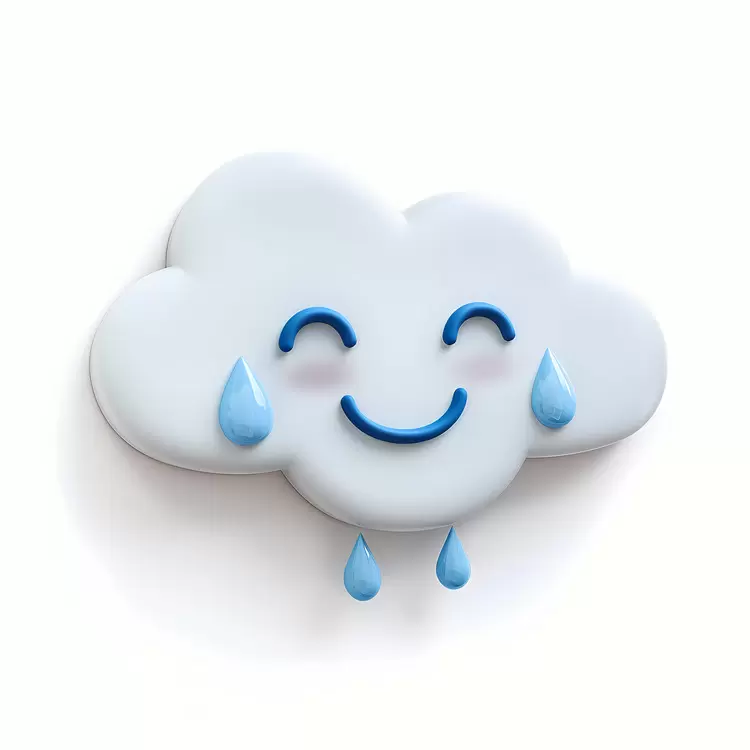 cartoon cloud face