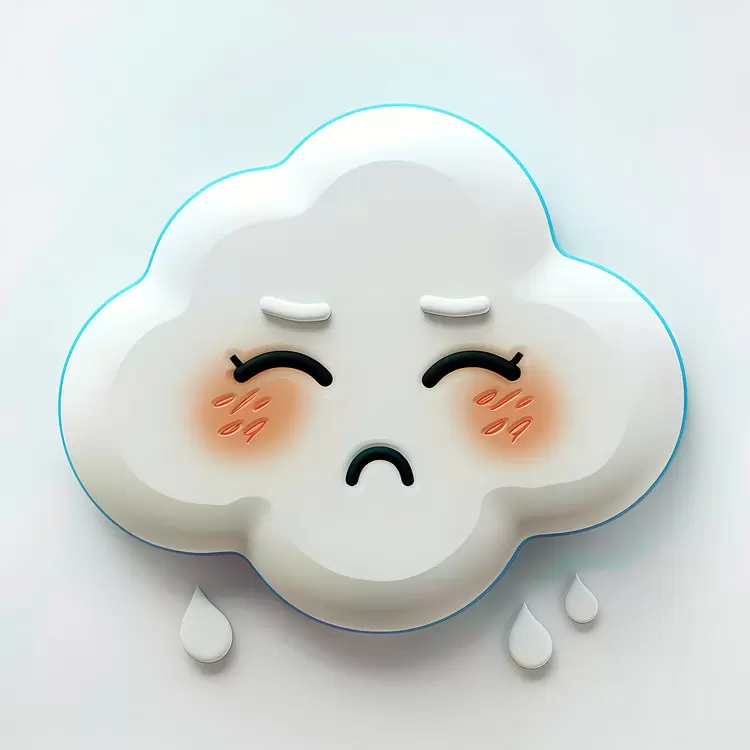 cartoon cloud face