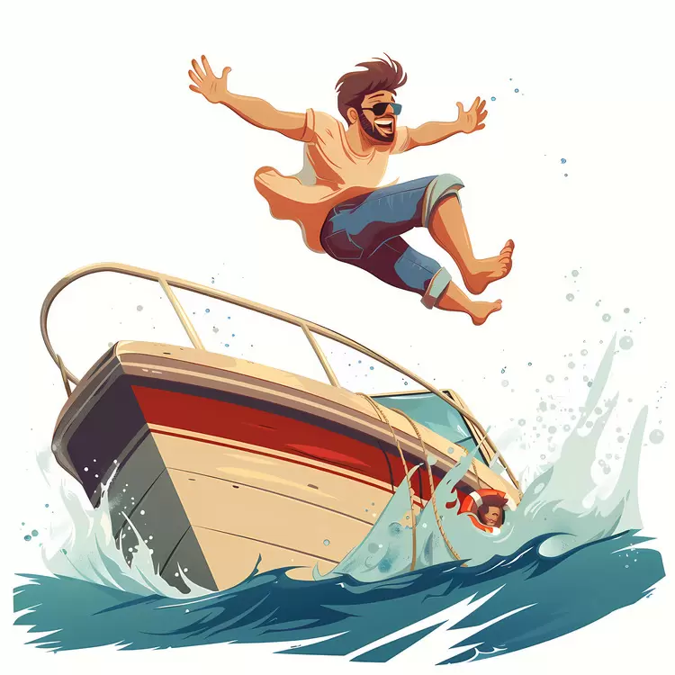jumping off a boat