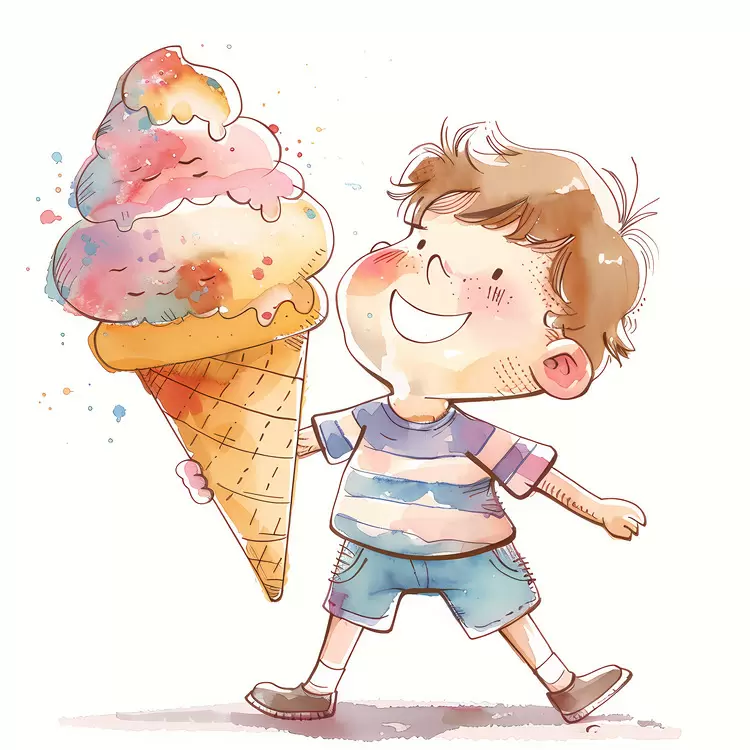 huge icecream kid
