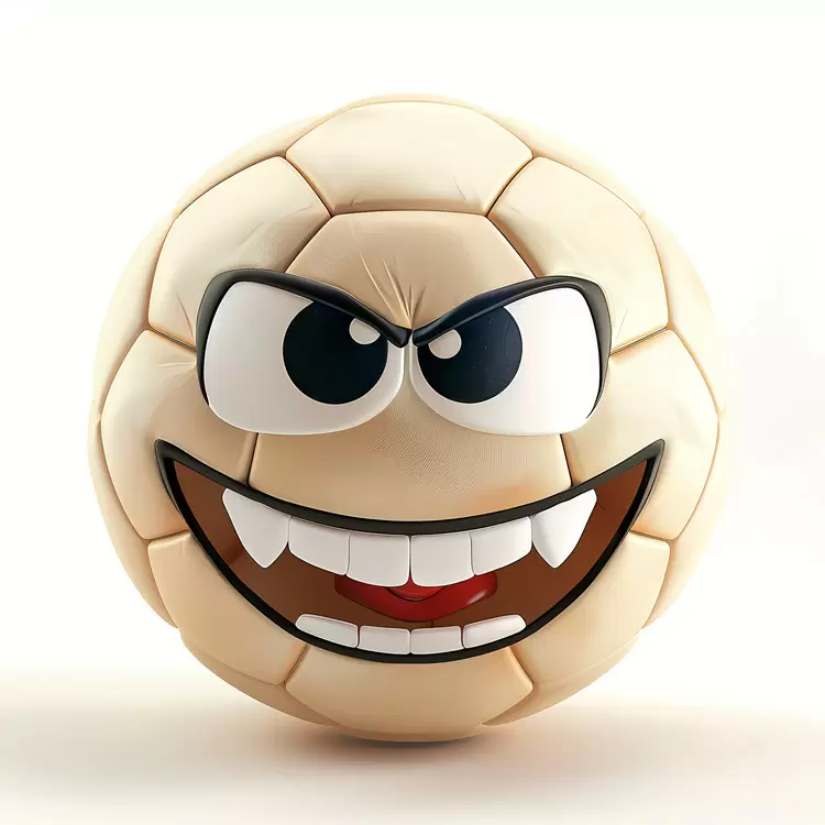 cartoon ball face