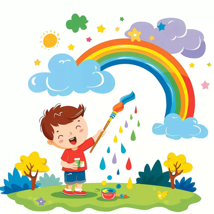 painting rainbow