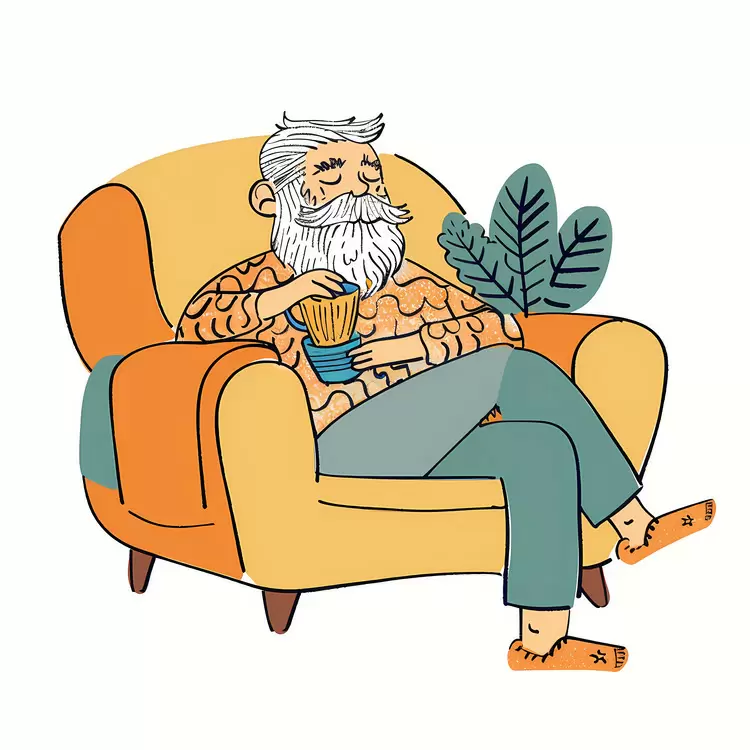 Old man relaxing