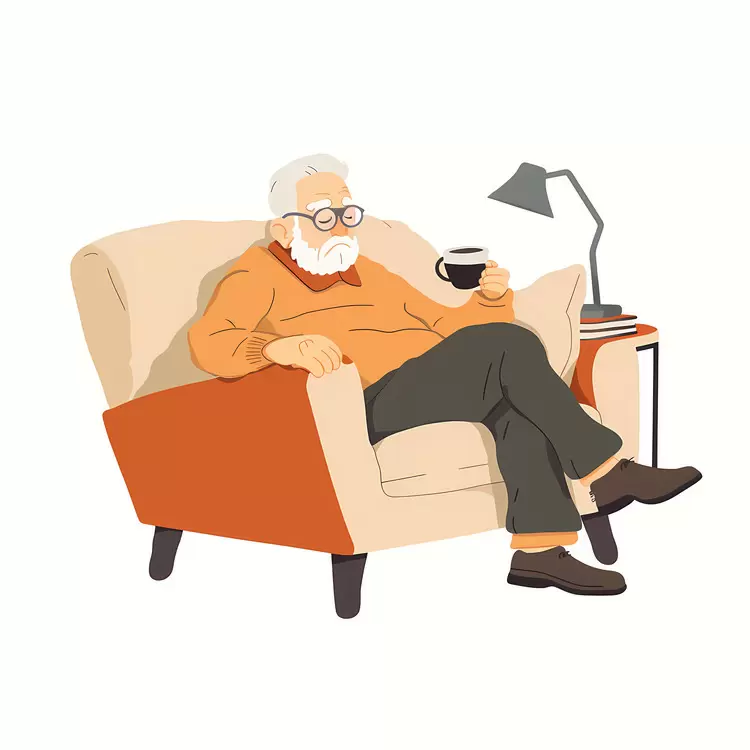 Old man relaxing