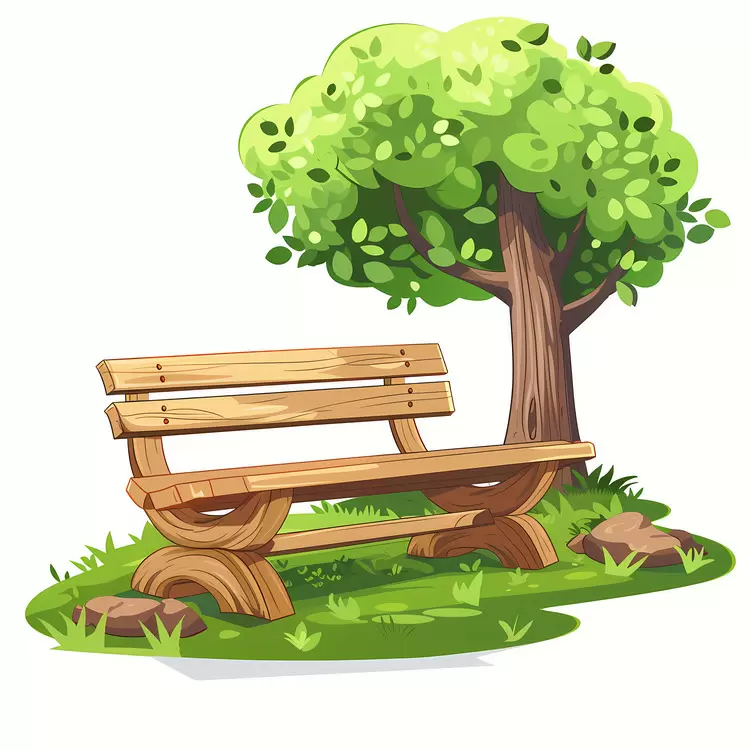Wooden bench