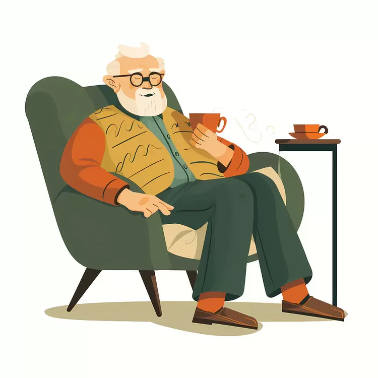 Old man relaxing